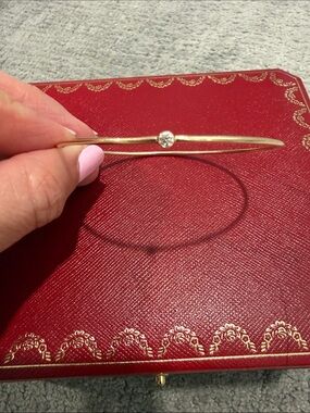 Yearly Co Delicate Diamond Gold Bangle